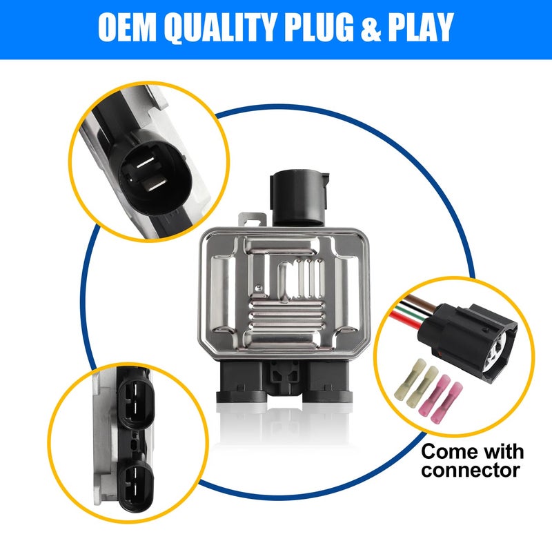 Kavius Cooling Fan Control Module Upgraded w/Connector Compatible with Volvo S60 S80 V60 V70 XC60 XC70 Compatible with Evoque Freelander II Compatible with Ford Mondeo Replace OE 940009402 940004204 - Image 5